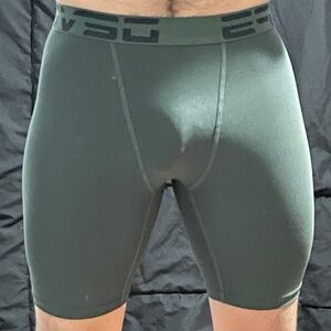 Devops Compression Shorts, Green, Small